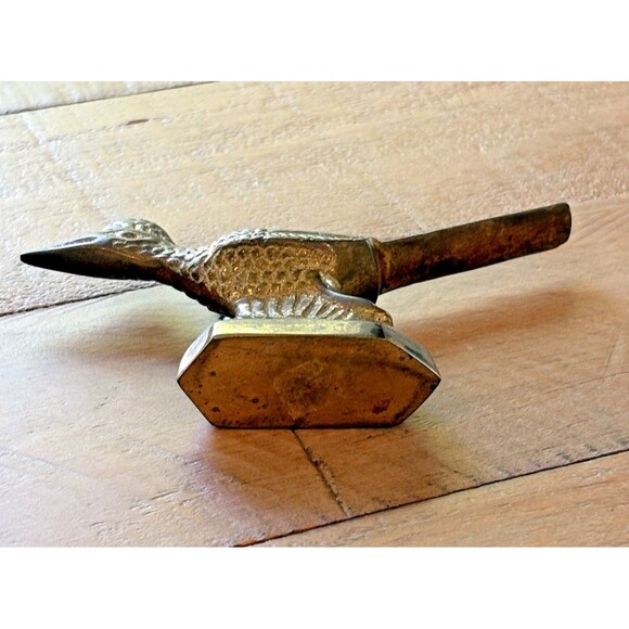 Vintage MCM Brass Road Runner Bird Figurine 4 Inches - Picture 7 of 10